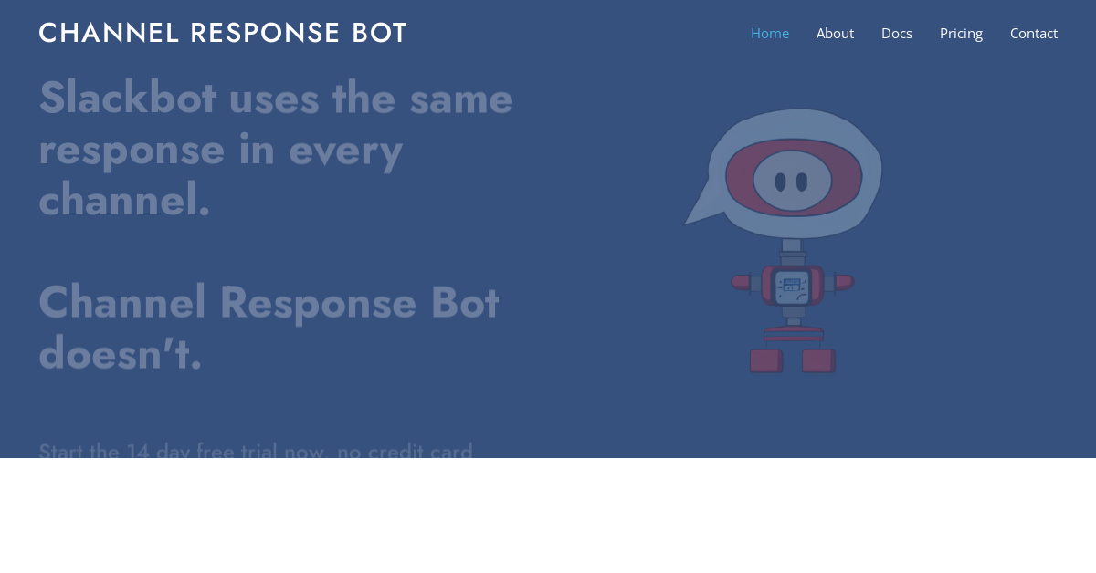 Channel Response Bot